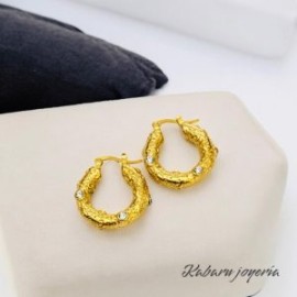 Pendientes dorados acero inxidable retros