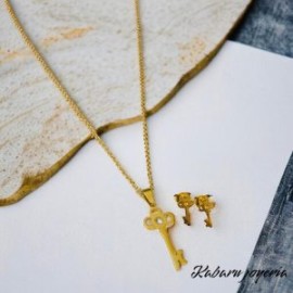 Conjunto dorado acero inoxidable llaves