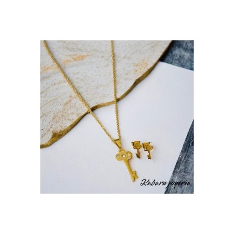 Conjunto dorado acero inoxidable llaves