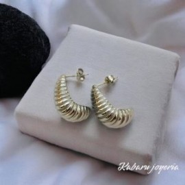 Pendientes color plata acero inoxidable gotas