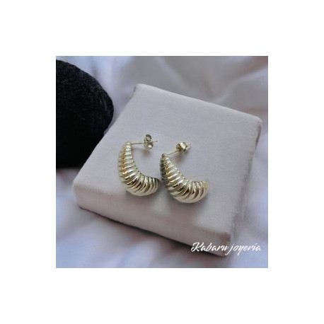 Pendientes color plata acero inoxidable gotas