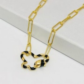 Collar mariposa portadije chapa de oro 18K