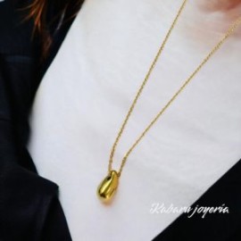 Collar dorado acero inoxidable gota chica