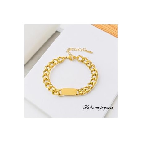 Pulsera dorada acero inoxidable unisex