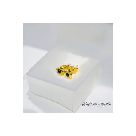Aretes dorados chicos acero inoxidable estrella