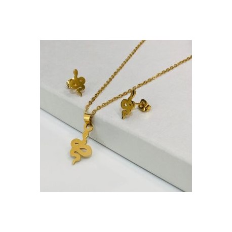 Conjunto económico acero inoxidable moda serpiente