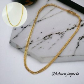 Collar dorado multiple  acero inoxidable