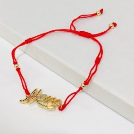 Pulsera roja dije mom Chapa de oro 18k