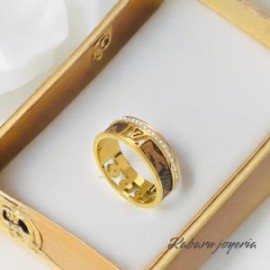 Anillo dorado T6 acero inoxidable LV