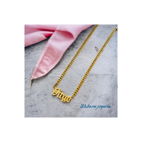 Collar acero inoxidable signo zodiacal Virgo