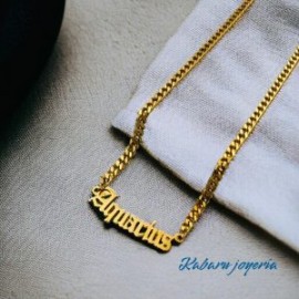 Collar acero inoxidable signo zodiacal Acuario