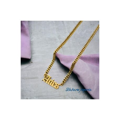 Collar acero inoxidable signo zodiacal Aries