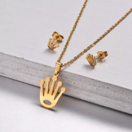 Conjunto económico acero inoxidable moda Rolex