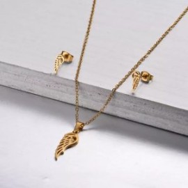 Conjunto económico acero inoxidable moda alas