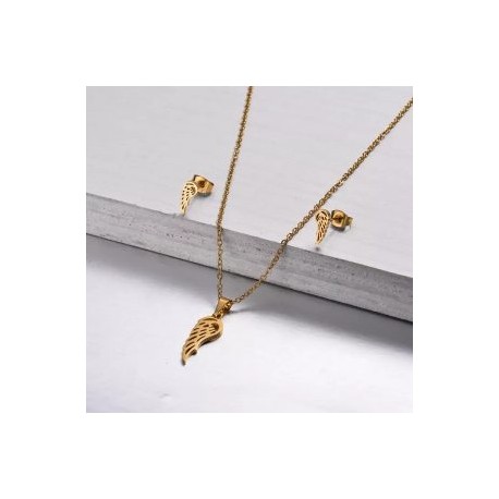 Conjunto económico acero inoxidable moda alas