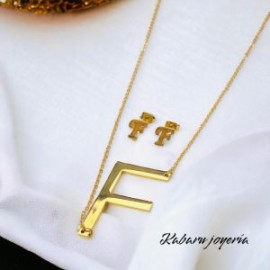 Conjunto Acero Inoxidable letra F