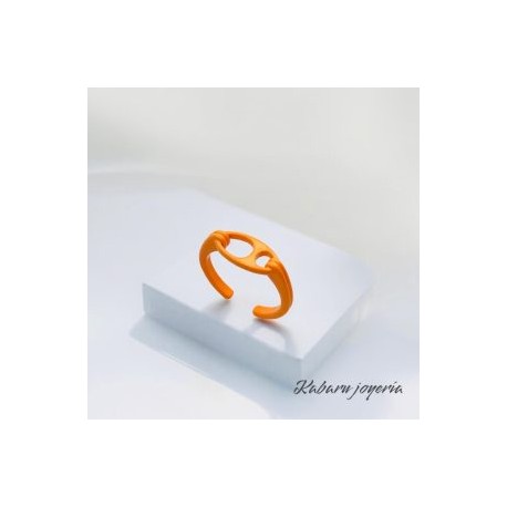 Anillo moda naranja Chapa de oro 18k