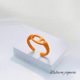 Anillo moda naranja Chapa de oro 18k