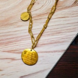Collar mujer acero inoxidable dije love forever