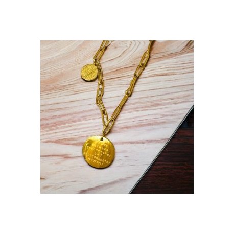 Collar mujer acero inoxidable dije love forever