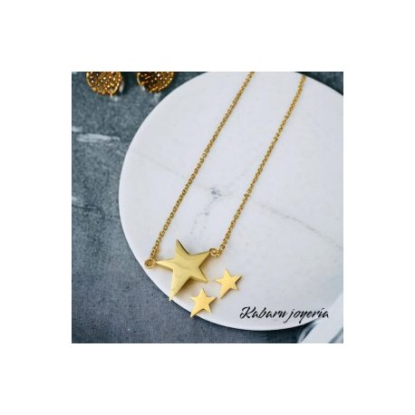 Conjunto mujer acero inoxidable estrella