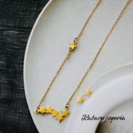 Conjunto mujer acero inoxidable barra estrellas