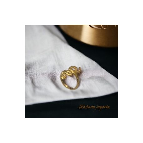 Anillo ajustable acero inoxidable serpiente