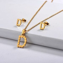 Conjunto mujer acero inoxidable moda letra D
