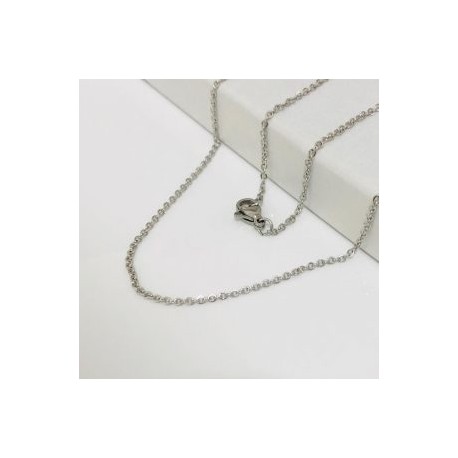 Cadena acero inoxidable color plata 45 cm