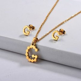 Conjunto mujer acero inoxidable moda letra G