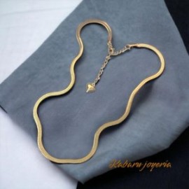 Collar dorado acero inoxidable planchado