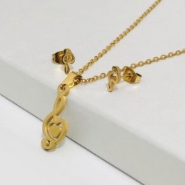 Conjunto económico acero inoxidable moda musica