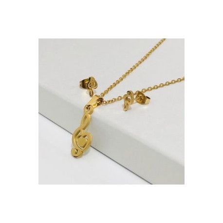 Conjunto económico acero inoxidable moda musica