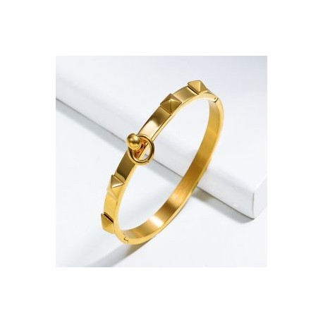 Pulsera mujer acero inoxidable moda picos dije circulo