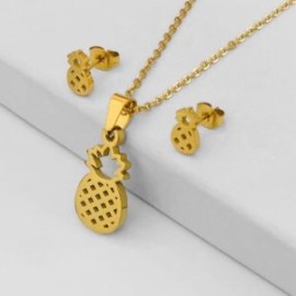 Conjunto economico acero inoxidable moda piñas