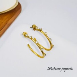 Arracadas acero inoxidable moda poste con zirconia