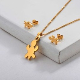Conjunto económico acero inoxidable moda tortuga