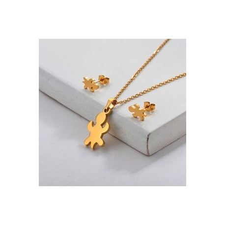 Conjunto económico acero inoxidable moda tortuga