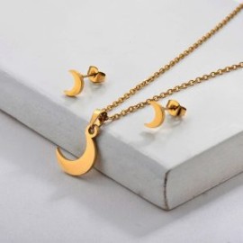 Conjunto económico acero inoxidable moda lunas