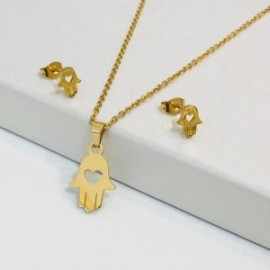 Conjunto económico acero inoxidable mano de fatima
