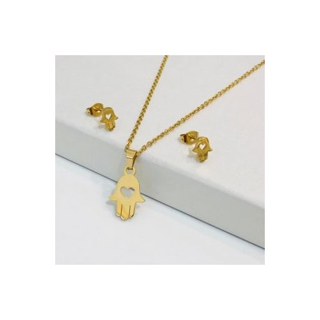 Conjunto económico acero inoxidable mano de fatima