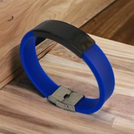 Pulsera juvenil silicón azul