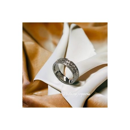 Anillo T7 matrimonio acero inoxidable color plata