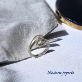 Anillo ajustable acero inoxidable color plata