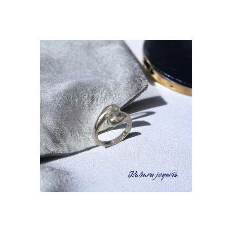 Anillo ajustable acero inoxidable color plata