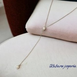 Corbatero color plata acero inoxidable perla