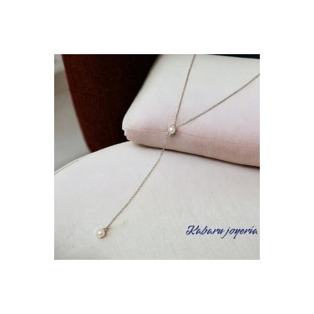 Corbatero color plata acero inoxidable perla