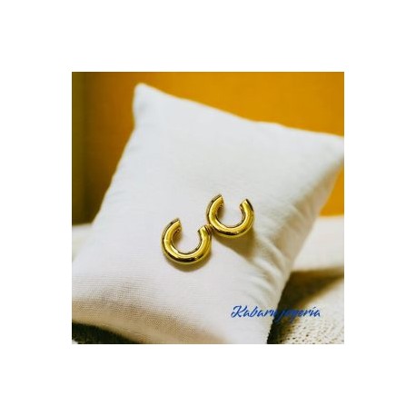 Pendientes de puño dorados acero inoxidable