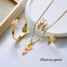 Conjunto acero inoxidable niñas Tinker bell