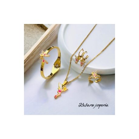 Conjunto acero inoxidable niñas Tinker bell